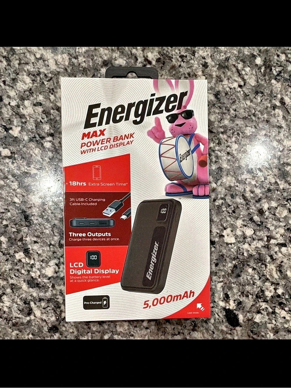 Energizer Max Power Bank 5,000mAh Power Bank NWT